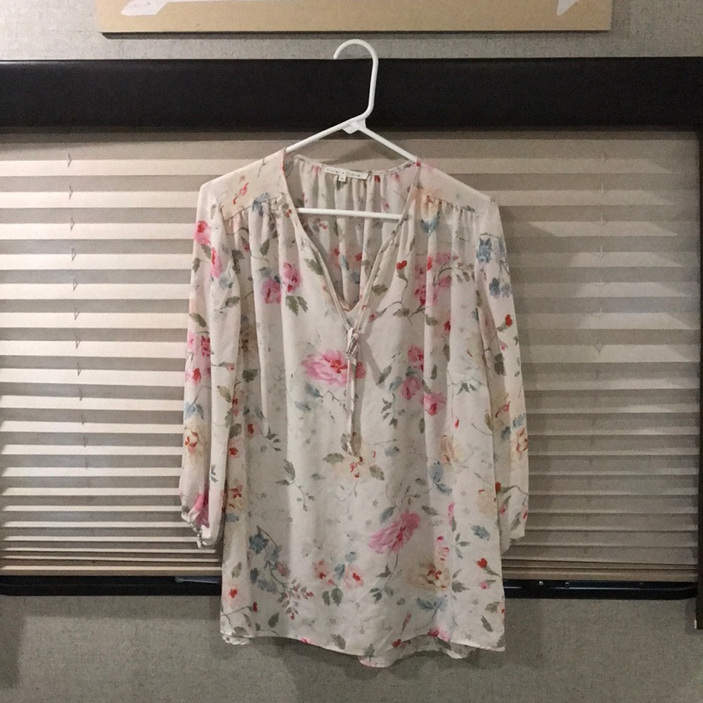 Violet + Claire Floral Blouse, Size 1X